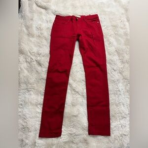 Zara Red Straight Leg Jeans/ Chinos